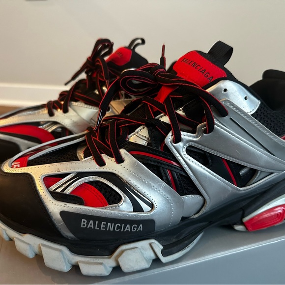 Balenciaga Track Sneaker 'Black Red Silver' 542023W2FSA1169 - Picture 3 of 5